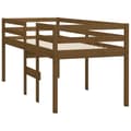 Miniatyrbild 4 av 8: Hög Säng Honungsbrun 90X200 Cm Massiv Furu