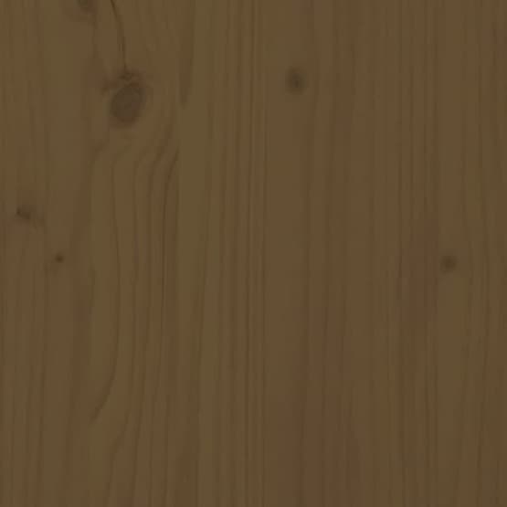 Hög Säng Honungsbrun 90X200 Cm Massiv Furu