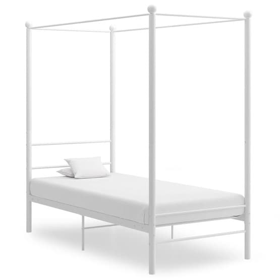 Himmelsäng Vit Metall 100X200 Cm - 1