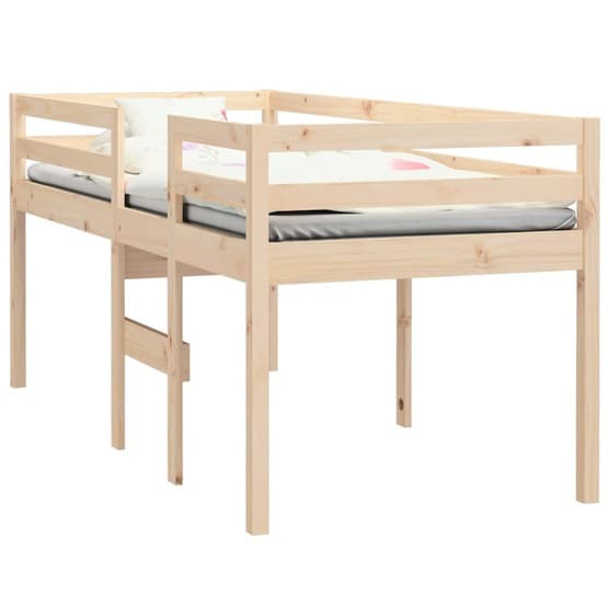 Hög Säng 80X200 Cm Massiv Furu