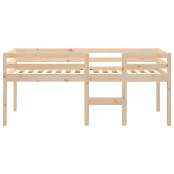 Hög Säng 80X200 Cm Massiv Furu