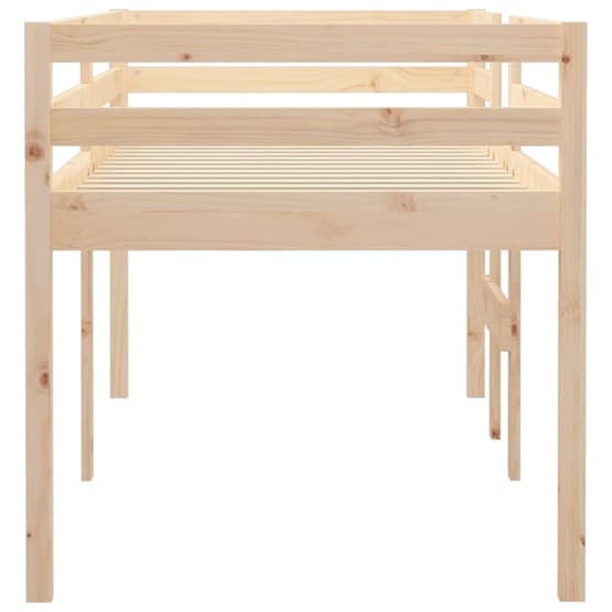Hög Säng 80X200 Cm Massiv Furu