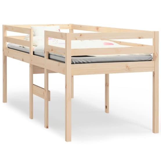 Hög Säng 80X200 Cm Massiv Furu