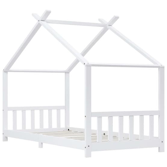 Barnsäng Vit Massiv Furu 90X200 Cm - 1