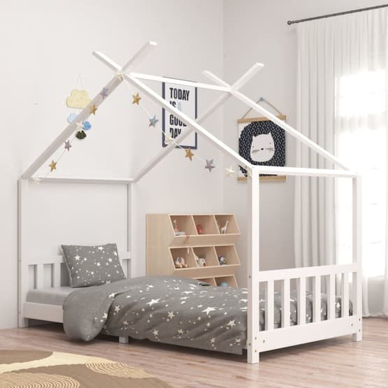 Barnsäng Vit Massiv Furu 90X200 Cm - 1