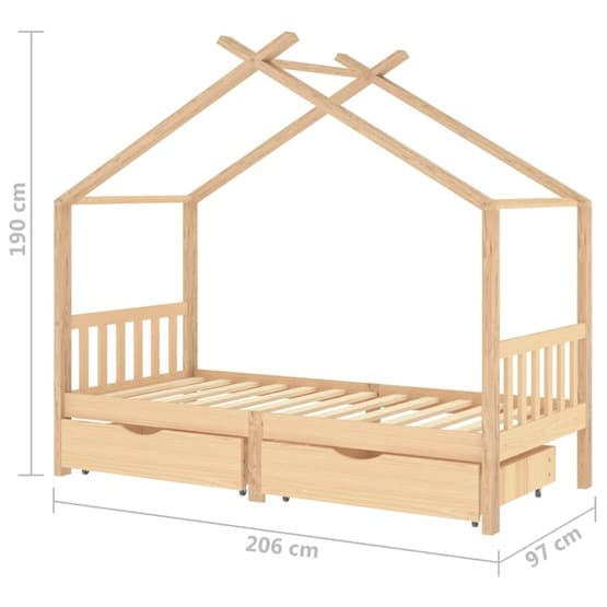 Barnsäng Med Lådor Massiv Furu 90X200 Cm