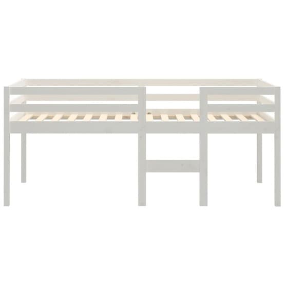 Hög Sovbädd Vit 90X190 Cm Massivt Trä Furu