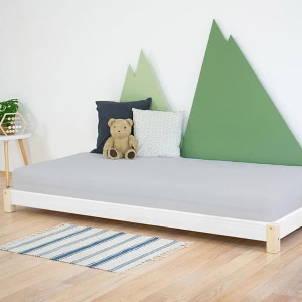 Litet enkelt TEENY 80 x 160 natur och vitt