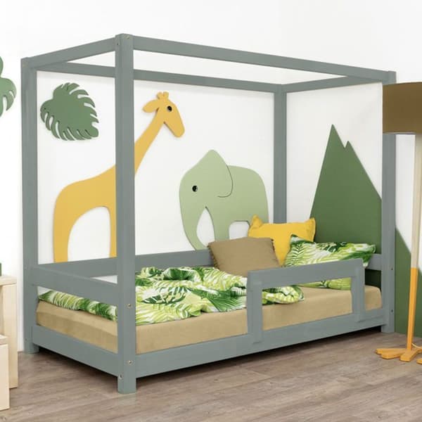 BUNKY barnhyttsäng 80 x 160 salviagrön