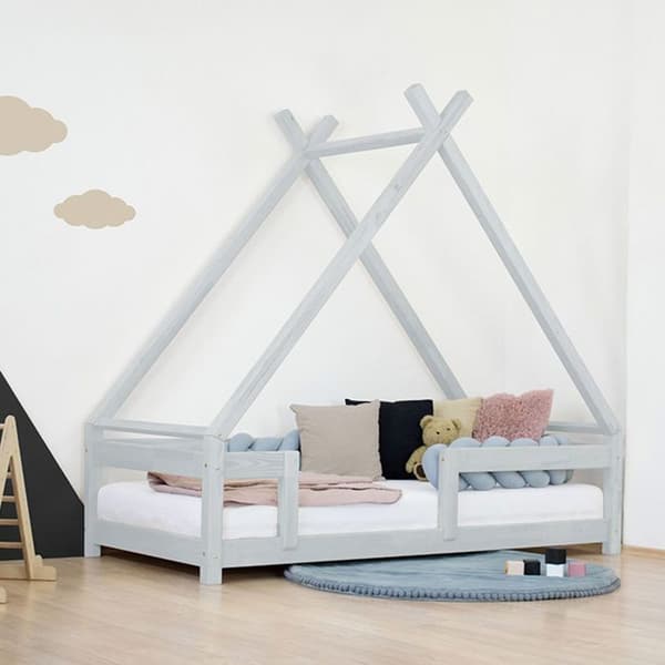 TAHUKA barnhyttsäng 90 x 180 ljusgrå