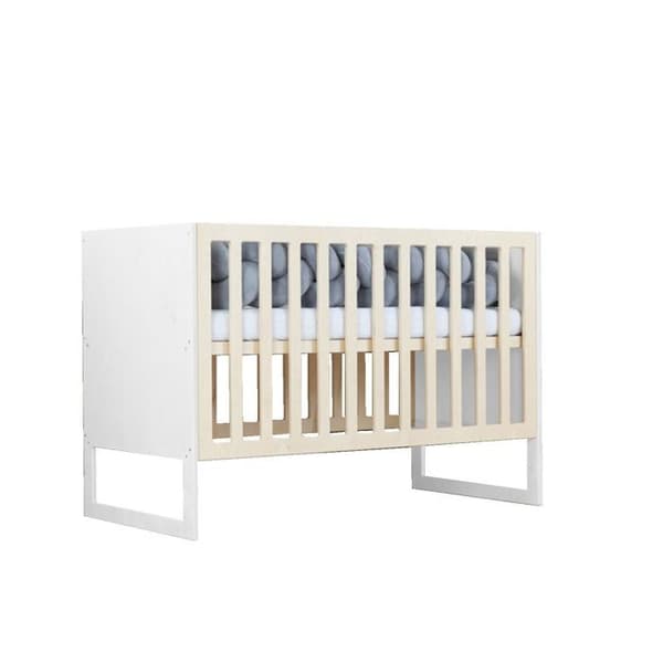 CHRUPPY spjälsäng 60 x 120 cm vit och naturlig