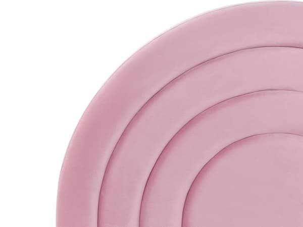 Oppbevaringsseng Rosa Fløyel Enkeltseng 90 x 200 cm Minimalistisk Retro Design Oppbevaring