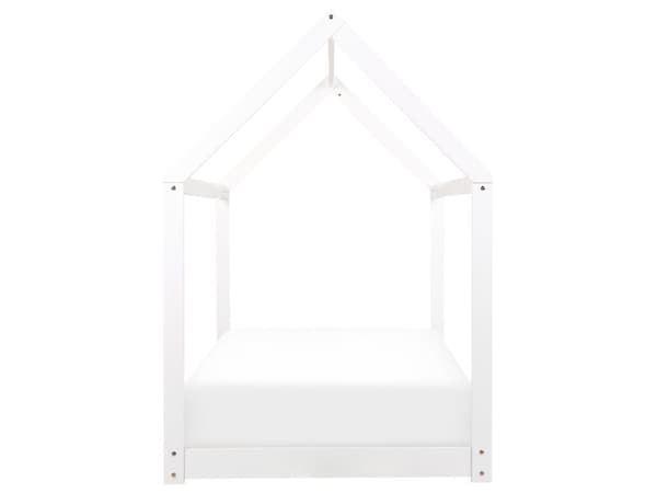 Barneseng Hvit Furu 90 x 200 cm Enkeltseng Seng for småbarn med Spileramme