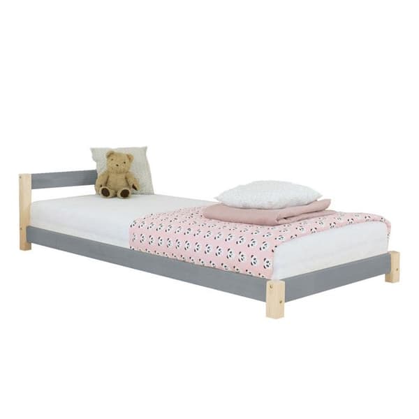 DRÖMMAD barnsäng 120 x 200 - grå och naturlig