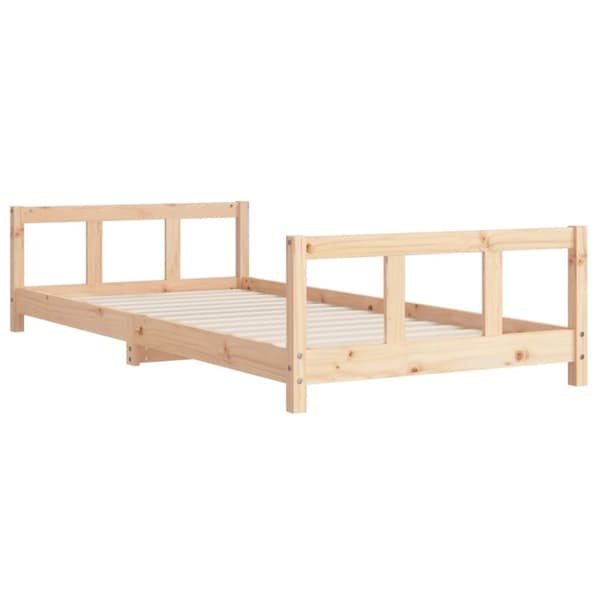 vidaXL Sängram för barnsäng 90x200 cm massiv furu