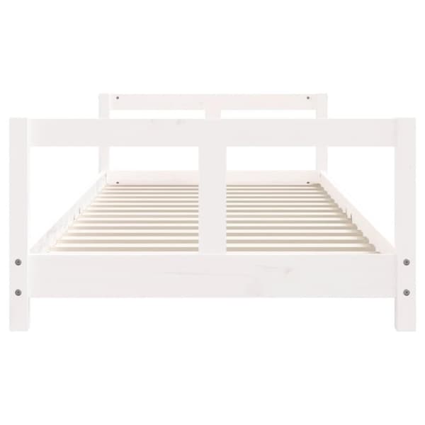vidaXL sengeramme til juniorseng 80x200 cm massivt fyrretræ hvid