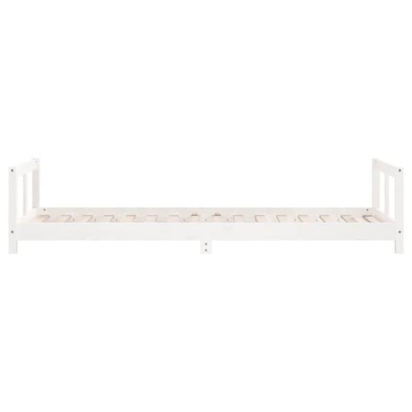 vidaXL Sängram för barnsäng vit 80x200 cm massiv furu