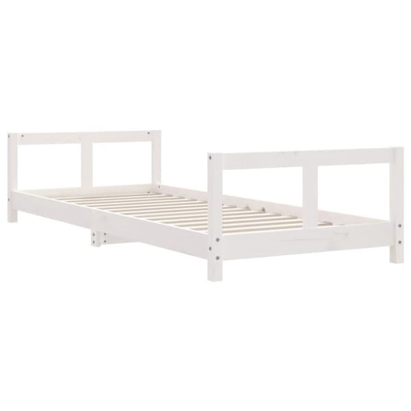 vidaXL Sängram för barnsäng vit 80x200 cm massiv furu