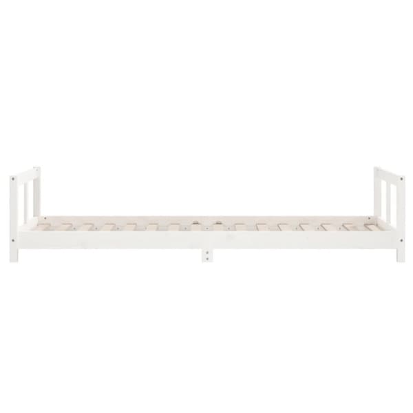 vidaXL sengeramme til juniorseng 90x200 cm massivt fyrretræ hvid