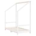 Miniatyrbillede 3 af 9: vidaXL sengeramme til juniorseng 70x140 cm massivt fyrretræ hvid