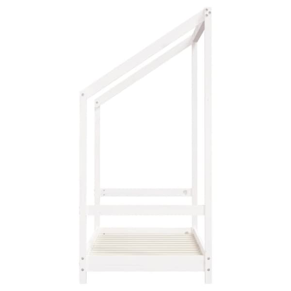 vidaXL sengeramme til juniorseng 70x140 cm massivt fyrretræ hvid
