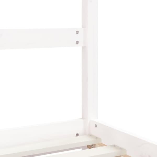 vidaXL sengeramme til juniorseng 70x140 cm massivt fyrretræ hvid