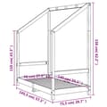 Miniatyrbillede 9 af 9: vidaXL sengeramme til juniorseng 70x140 cm massivt fyrretræ hvid