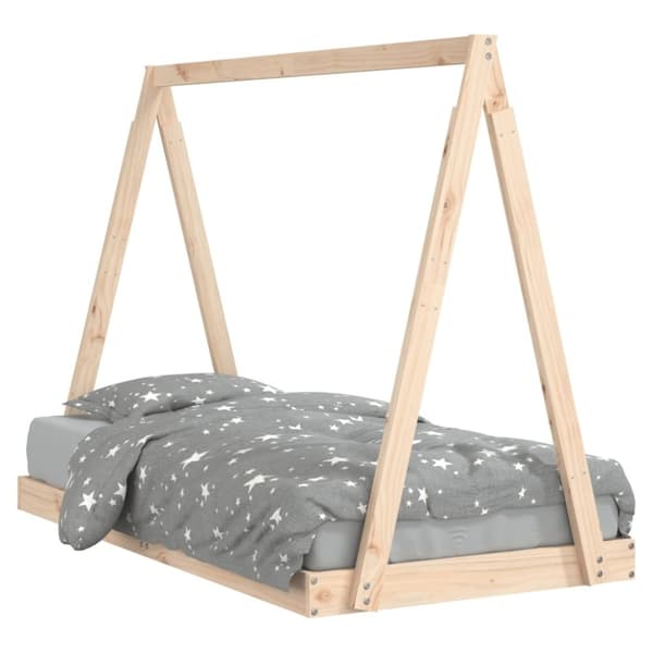 vidaXL sengeramme til juniorseng 80x160 cm massivt fyrretræ