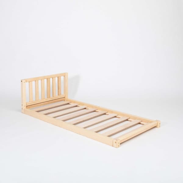 Upphöjd säng för barn, golvsäng, Montessori-säng, Småbarnssäng, Sängstomme i trä, Sängstomme i trä, Tältsäng, Barnsäng, födelsedagspresent