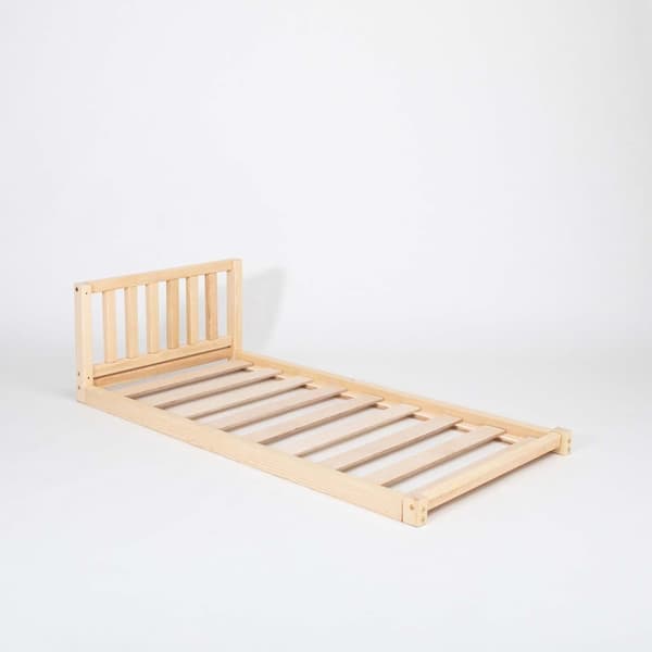 Upphöjd säng för barn, golvsäng, Montessori-säng, Småbarnssäng, Sängstomme i trä, Sängstomme i trä, Tältsäng, Barnsäng, födelsedagspresent