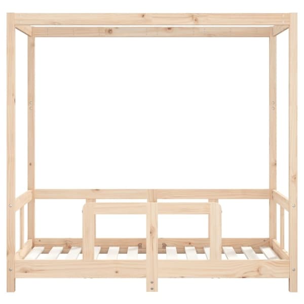 vidaXL Sängram för barnsäng 70x140 cm massiv furu