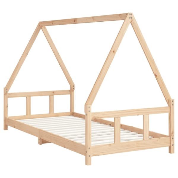 vidaXL sengeramme til juniorseng 90x200 cm massivt fyrretræ