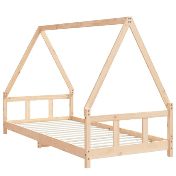 vidaXL sengeramme til juniorseng 90x200 cm massivt fyrretræ