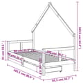 Miniatyrbild 9 av 10: vidaXL Sängram för barnsäng m. lådor 80x200 cm massiv furu