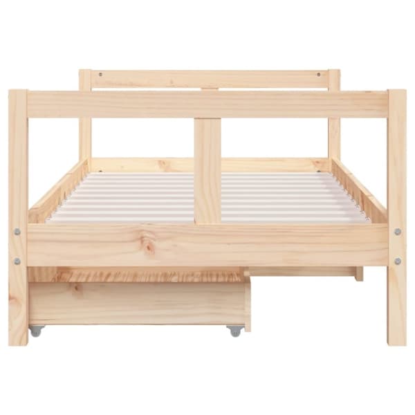 vidaXL Barnesengeramme med skuffer 80x160 cm heltre furu