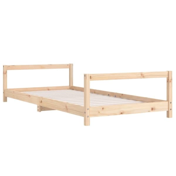 vidaXL sengeramme til juniorseng 90x190 cm massivt fyrretræ