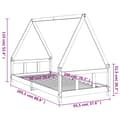 Miniatyrbild 8 av 9: vidaXL Sängram för barnsäng vit 90x200 cm massiv furu