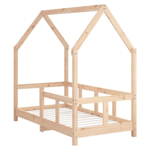 vidaXL sengeramme til juniorseng 70x140 cm massivt fyrretræ