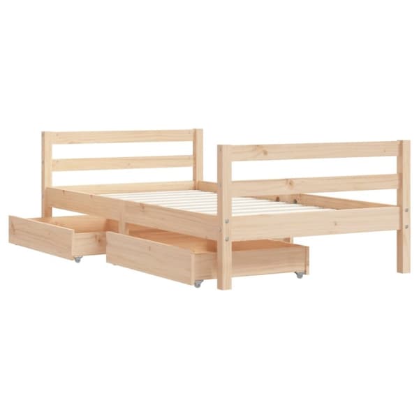 vidaXL Barnesengeramme med skuffer 80x160 cm heltre furu