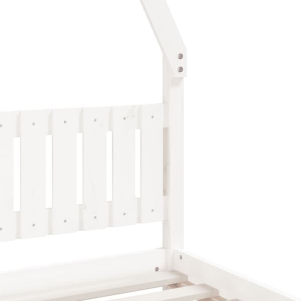 vidaXL sengeramme til juniorseng 90x200 cm massivt fyrretræ hvid