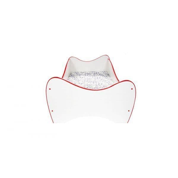 Top Beds Midi White Red barnsäng - 70 x 140 cm - Ekologiska material - Madrass ingår - Top Beds varumärke