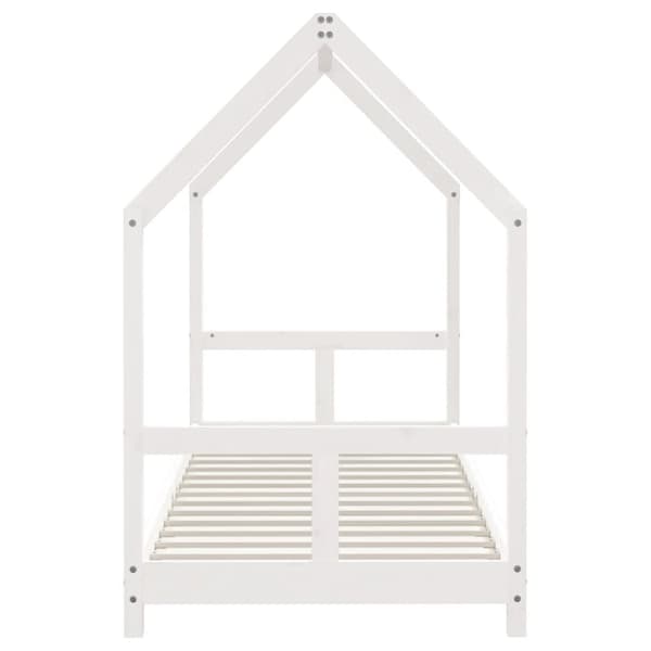 vidaXL sengeramme til juniorseng 80x200 cm massivt fyrretræ hvid