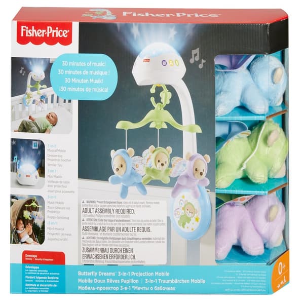 Fisher Price Karusell Spjälsäng Mobil Flygande Björnar Flerfärgad