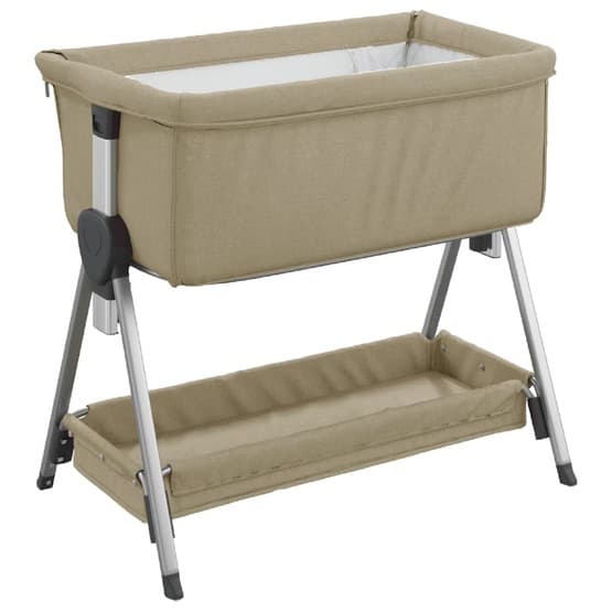 Babysäng Med Madrass Linnetyg Taupe