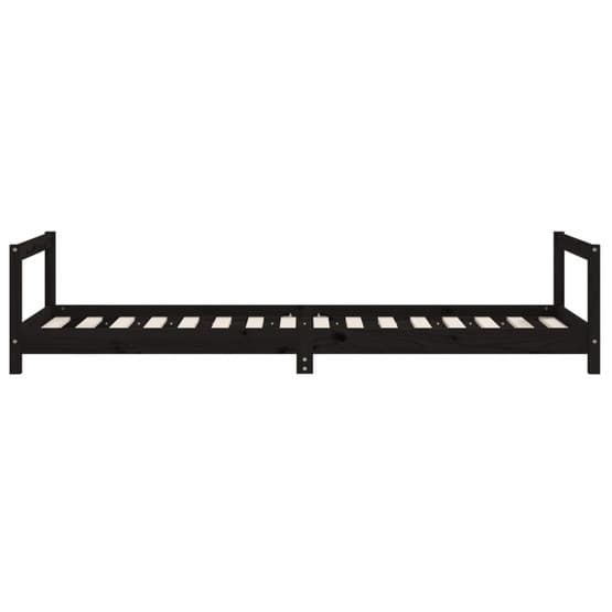 Sängram För Barnsäng 80X200 Cm Svart Massiv Furu