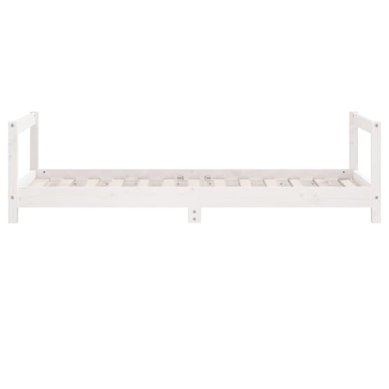 Sängram I Massiv Furu Barnsäng Vit 80X160 Cm