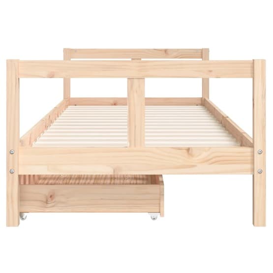 Sängram För Barnsäng Med Lådor 80X200 Cm Massiv Furu