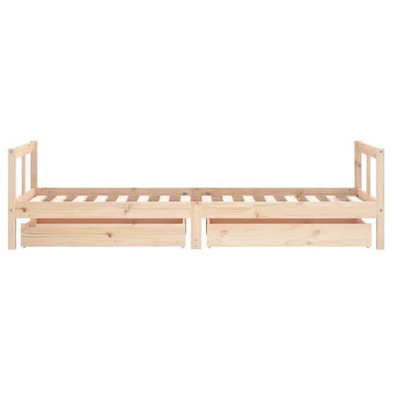 Sängram För Barnsäng Med Lådor 80X200 Cm Massiv Furu