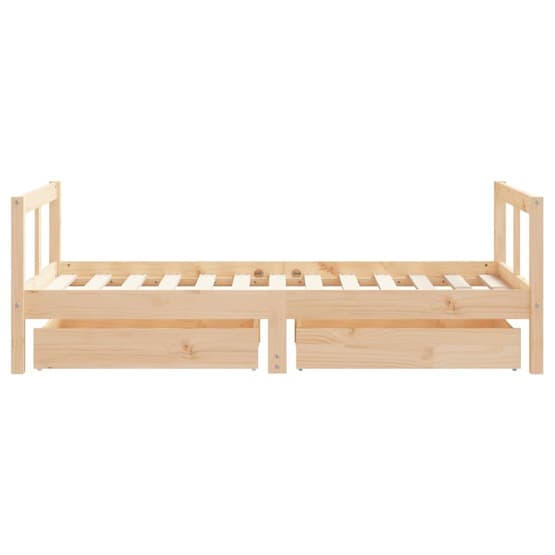 Sängram Med Lådor För Barnsäng 80X160 Cm Massiv Furu