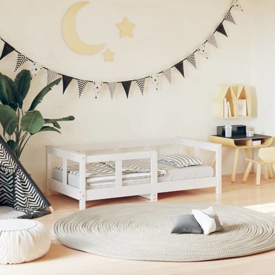 Sängram För Barnsäng 70X140 Cm Massiv Furu Vit